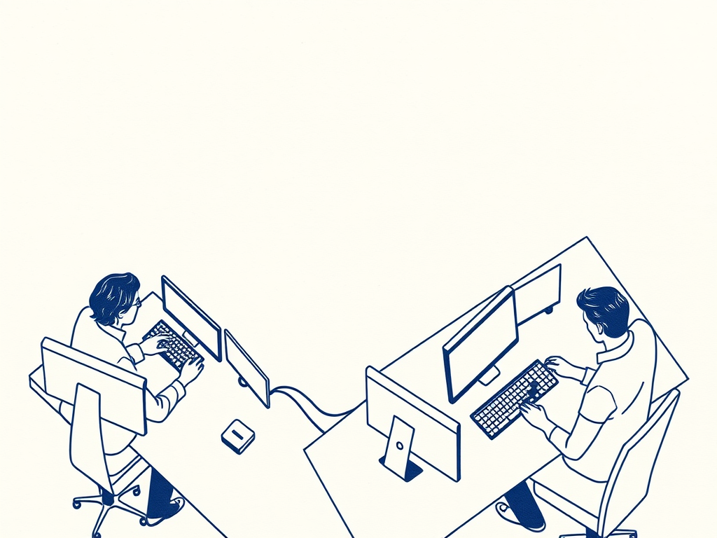 Geschäftsleute mit Technologie