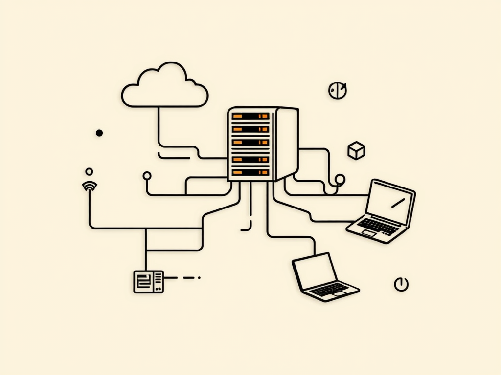 Netzwerkinfrastruktur Illustration
